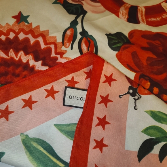 GUCCI ☆ L'aveugle par Amour ☆ Scarf ☆ Authentic ☆ Made in Italy - Picture 7 of 8